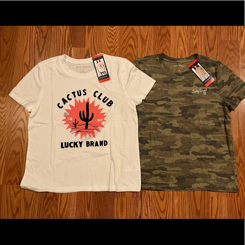 Lucky Brand Ladies' Graphic Tee bundle of two. Size M